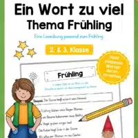 Leseübung Frühling: Ein Wort zu viel