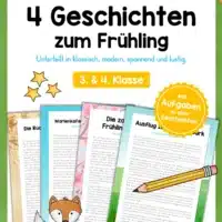 4 Geschichten zum Frühling (mit Aufgaben)