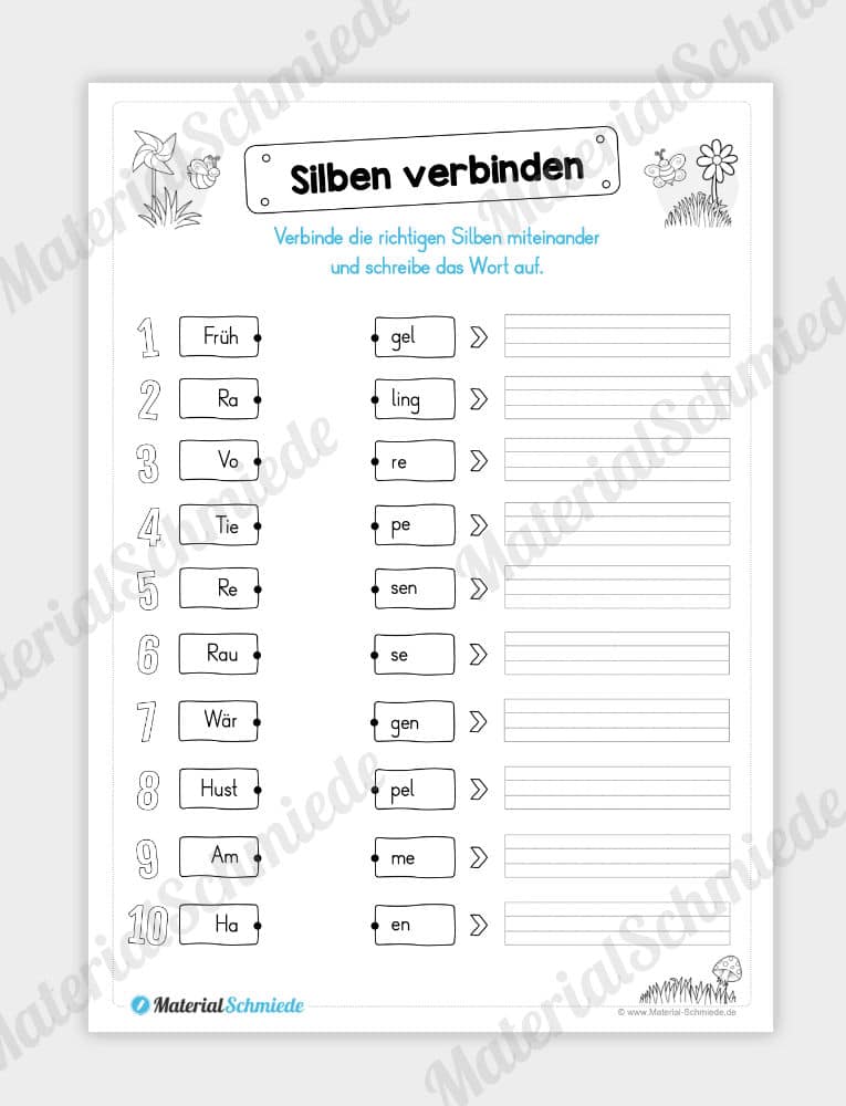 Materialpaket Frühling: Deutsch (1/2 Klasse) – Vorschau 06