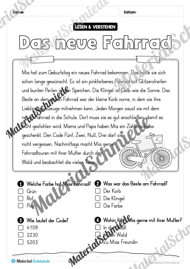 Lesen & Verstehen zum Frühling mit Ankreuzen für die 2. Klasse (10 Arbeitsblätter) – Vorschau 04