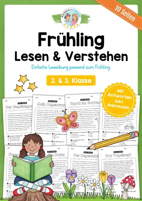 Lesen & Verstehen (Frühling): Ankreuzen (10 Arbeitsblätter)