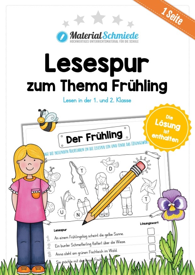 Lesespur zum Thema Frühling