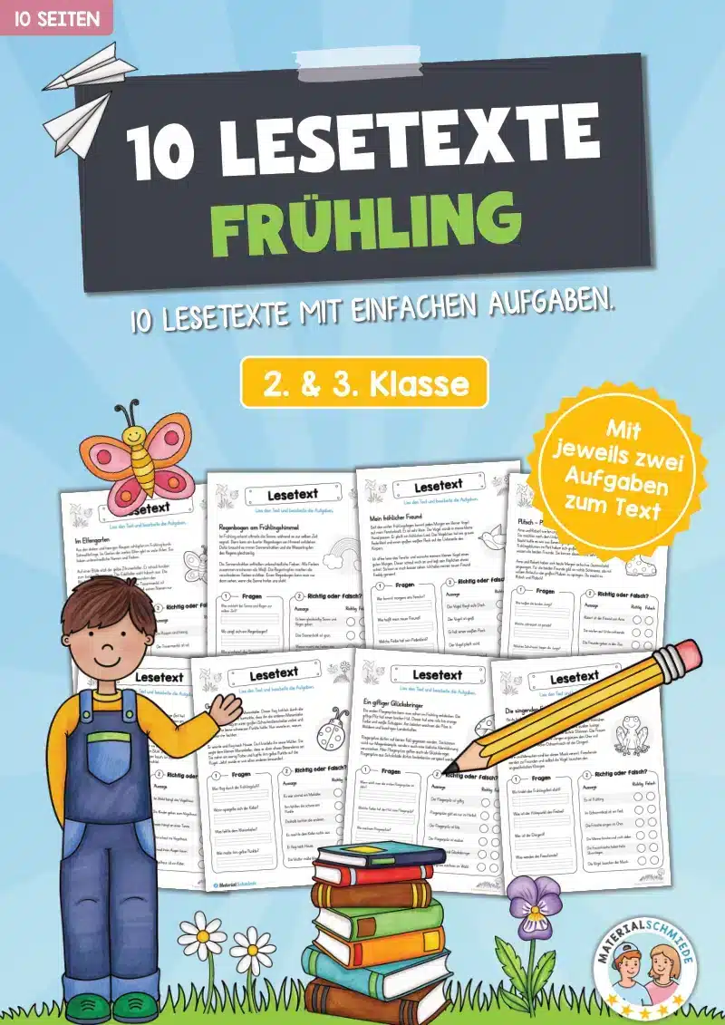 10 Lesetexte zum Frühling (mit Aufgaben)