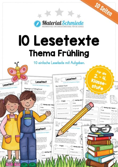 10 Lesetexte zum Frühling (mit Aufgaben)
