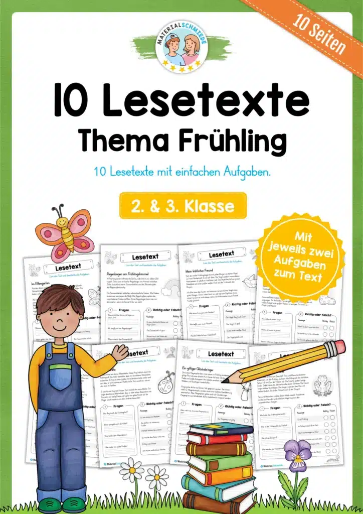 10 Lesetexte zum Frühling (mit Aufgaben)