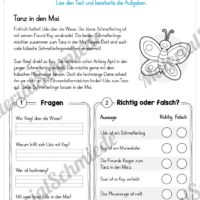 10 Leseübungen zum Frühling (Lesetext)
