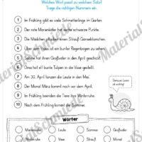 10 Leseübungen zum Frühling (Blitzlesen)