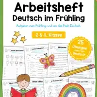 Materialpaket Frühling: 25 Arbeitsblätter (Deutsch 2/3 Klasse)