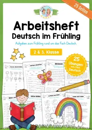 Materialpaket Frühling: 25 Arbeitsblätter (Deutsch 2/3 Klasse)