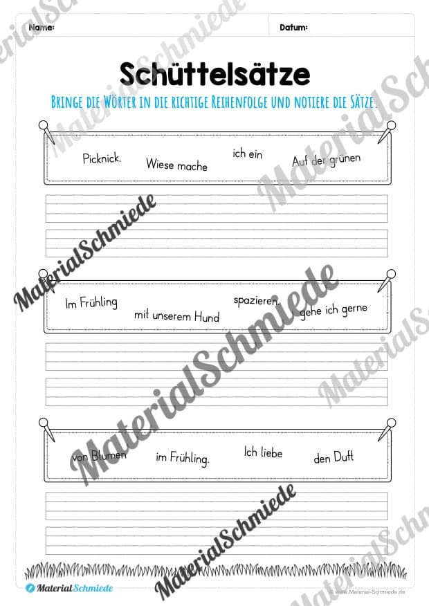 Materialpaket Frühling: 2. Klasse (Vorschau 08)