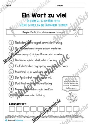 Materialpaket Frühling: 2. Klasse (Vorschau 10)