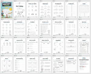 Materialpaket Frühling: 2. Klasse (25 Arbeitsblätter) – Überblick