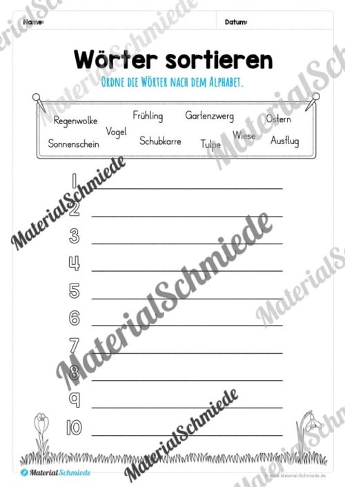 Materialpaket Frühling: 4. Klasse (Vorschau 02)