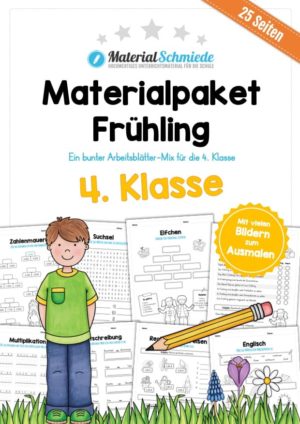 Materialpaket Frühling: 4. Klasse (25 Arbeitsblätter)