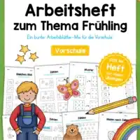 Arbeitsheft Frühling: Vorschule (20 Arbeitsblätter)