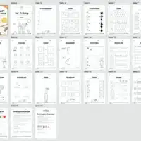 Arbeitsheft Frühling: Vorschule (20 Arbeitsblätter) - Überblick
