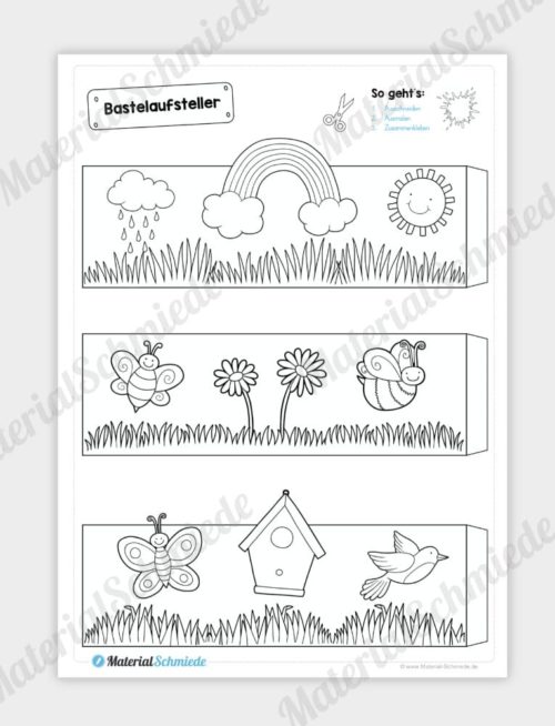 6 Bastelaufsteller zum Frühling - Vorschau 02