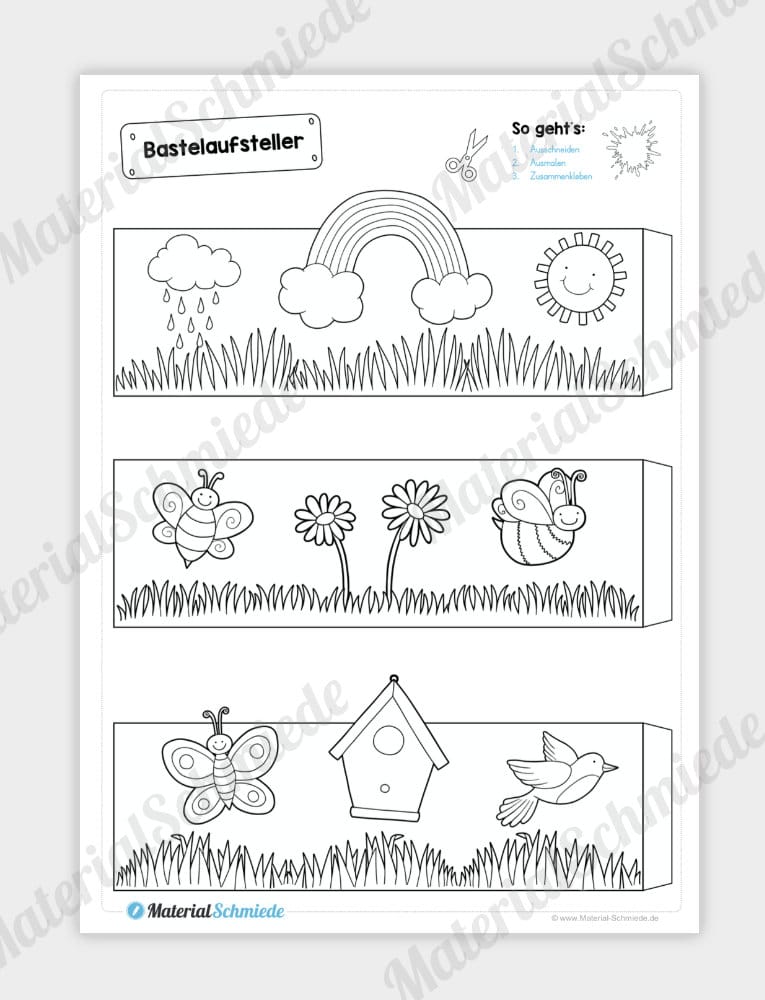 6 Bastelaufsteller zum Frühling – Vorschau 02