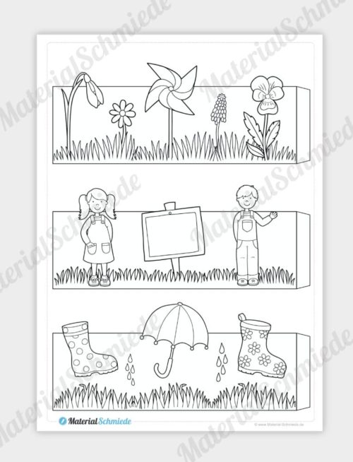 6 Bastelaufsteller zum Frühling - Vorschau 01