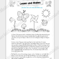 MaterialPaket: Lesen und Malen im Frühling (15 Seiten) - Vorschau 02