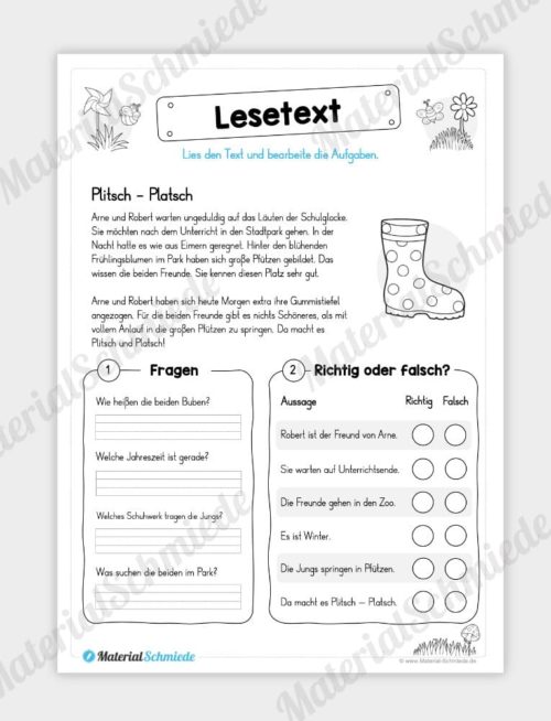 Lesetexte für die Grundschule - Vorschau 01