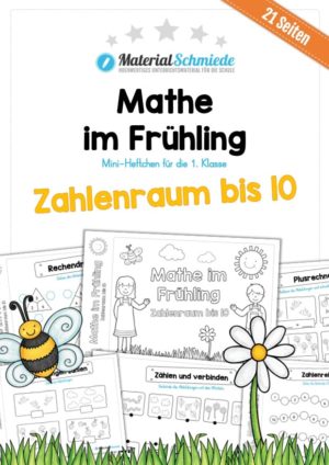 Mathe Übungen Frühling - Zahlenraum bis 10