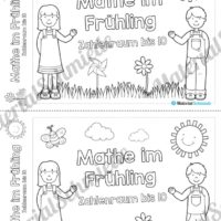 Mathe Übungen Frühling - Zahlenraum bis 10 (Deckblatt)
