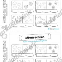 Mathe Übungen Frühling - Zahlenraum bis 10 (Minusrechnen)