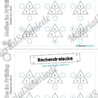 Mathe Übungen Frühling - Zahlenraum bis 10 (Rechendreiecke)