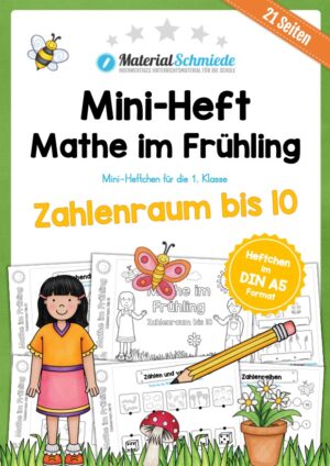 Mini-Heft: Mathe im Frühling (Zahlenraum 10)