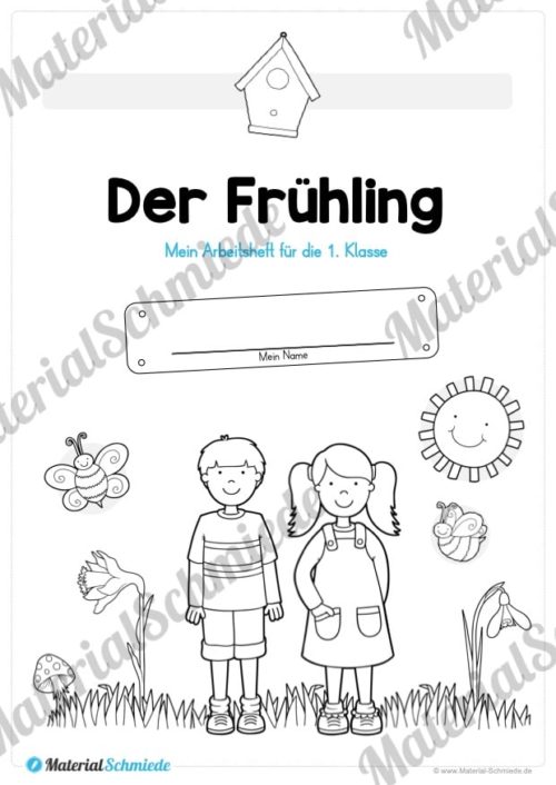 Maxi-Heft: Frühling für die 1. Klasse (Deckblatt)