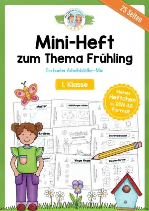 Mini-Heft: Frühling - 1. Klasse (25 Arbeitsblätter)