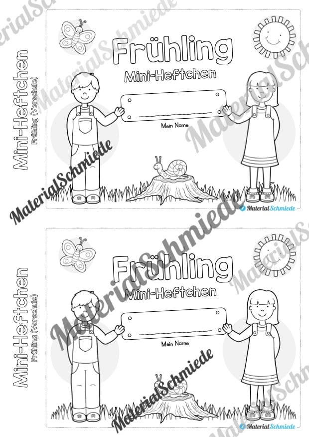 Mini-Heft: Frühling für die Vorschule (Vorschau 01)