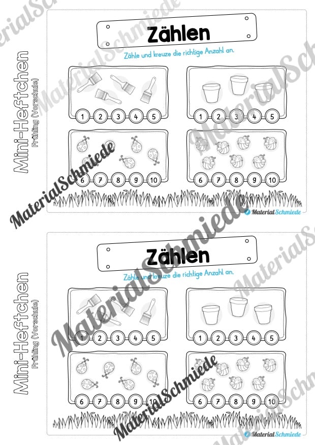 Mini-Heft: Frühling für die Vorschule (Vorschau 05)