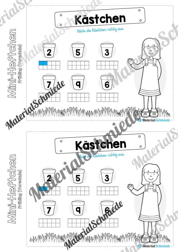 Mini-Heft: Frühling für die Vorschule (Vorschau 10)