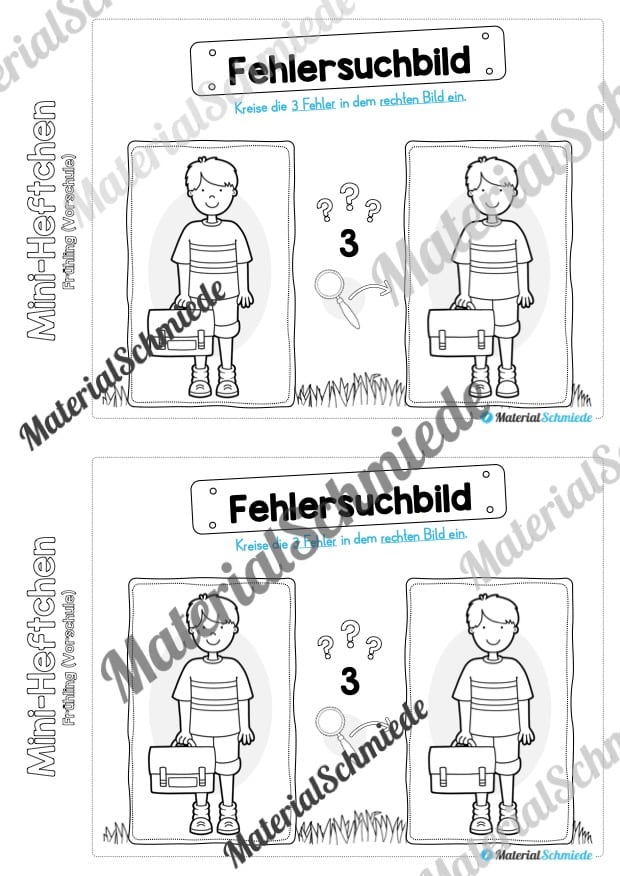 Mini-Heft: Frühling für die Vorschule (Vorschau 16)