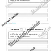 Mini-Heft: Groß- und Kleinschreibung (Frühling) - Arbeitsblatt 02