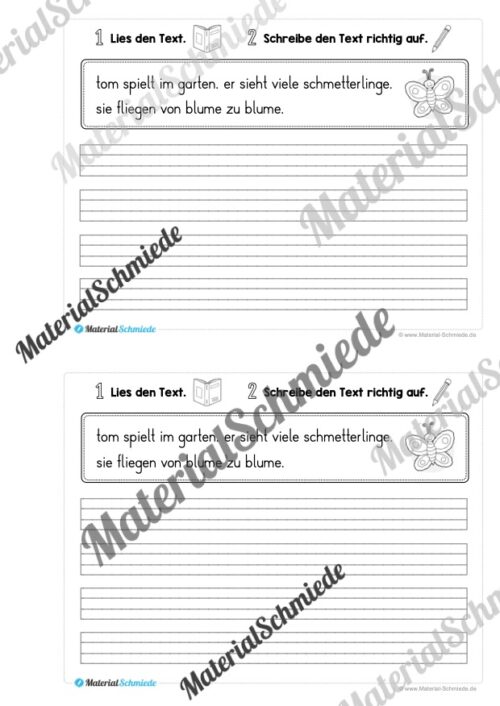 Mini-Heft: Groß- und Kleinschreibung (Frühling) - Arbeitsblatt 04