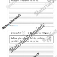 Mini-Heft: Groß- und Kleinschreibung (Frühling) - Arbeitsblatt 05