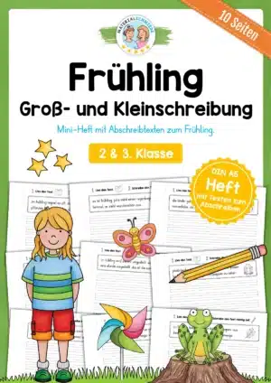 Mini-Heft: Groß- und Kleinschreibung (Frühling)
