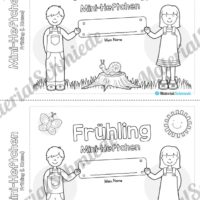 Mini-Heft: Frühling für die 1. Klasse (Deckblatt)