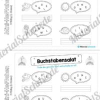 Mini-Heft: Frühling für die 1. Klasse (Buchstabensalat)