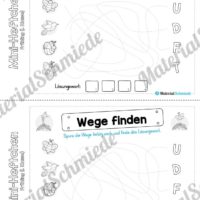Mini-Heft: Frühling für die 1. Klasse (Wege finden)