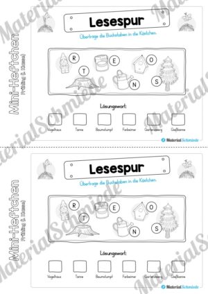 Mini-Heft: Frühling für die 1. Klasse (Lesespur)