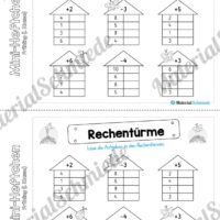Mini-Heft: Frühling für die 1. Klasse (Rechentürme)