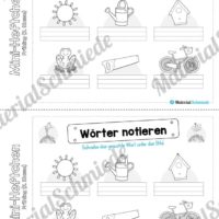 Mini-Heft: Frühling für die 2. Klasse (Wörter aufschreiben)