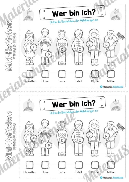 Mini-Heft: Frühling für die 3. Klasse (Wer bin ich?)