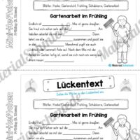 Mini-Heft: Frühling für die 3. Klasse (Lückentext)