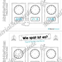 Mini-Heft: Frühling für die 3. Klasse (Uhrzeiten eintragen)