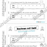 Mini-Heft: Frühling für die 3. Klasse (Rechnen mit Geld)